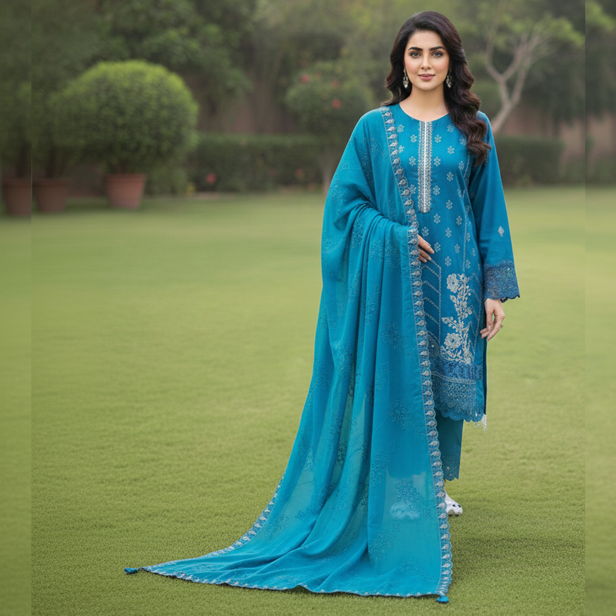 Abyss Embroidered Karandi Stitched 3-Piece Suit – Design 04 (CH-461)